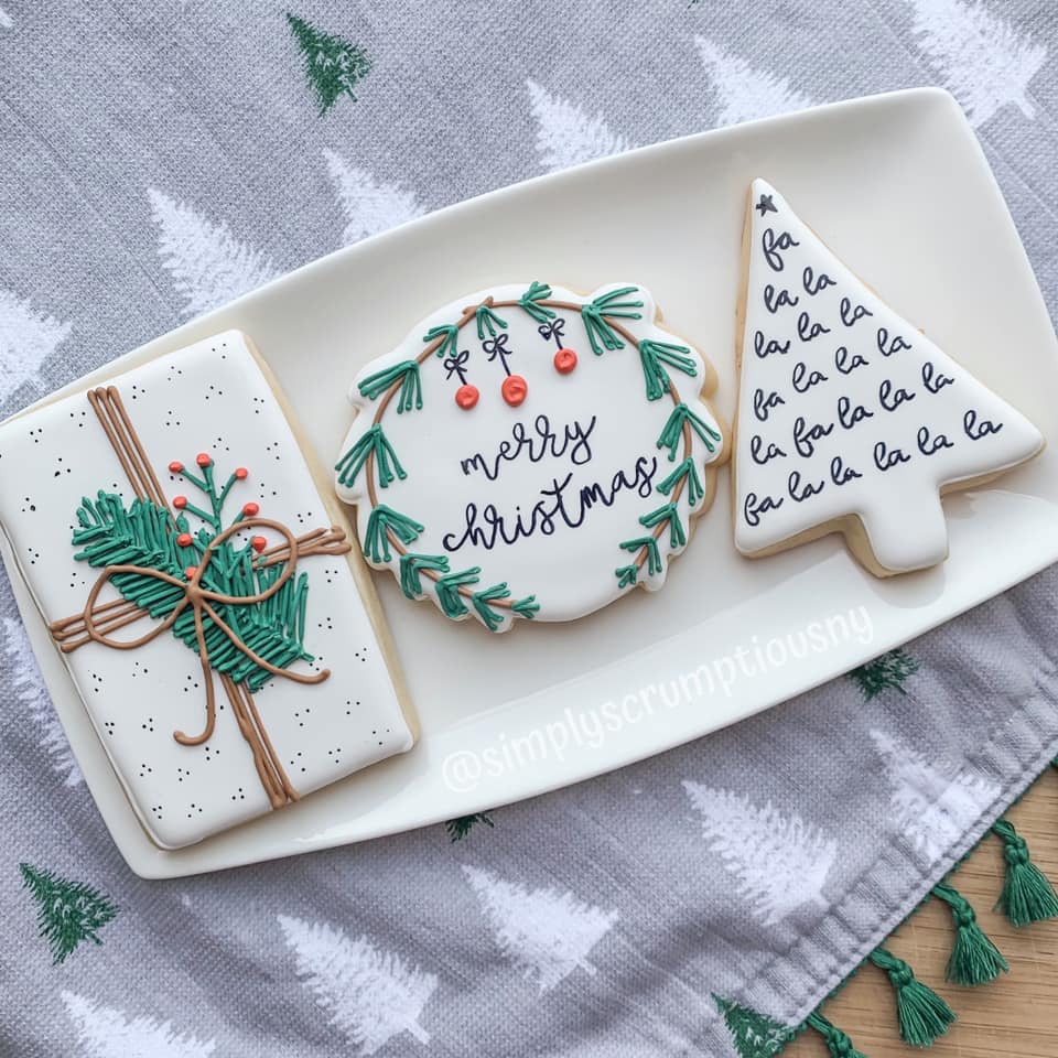 Decorated Christmas cookies