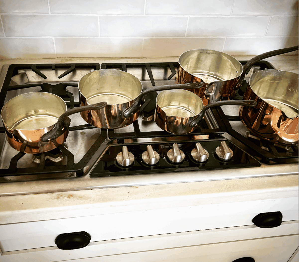 Tin Lined Copper Pot Set