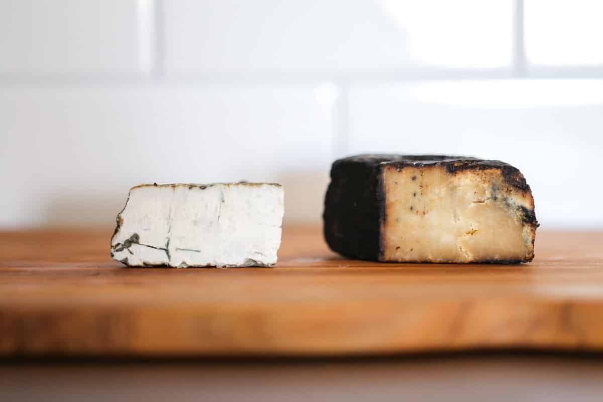 Display of Blue Heron cheeses