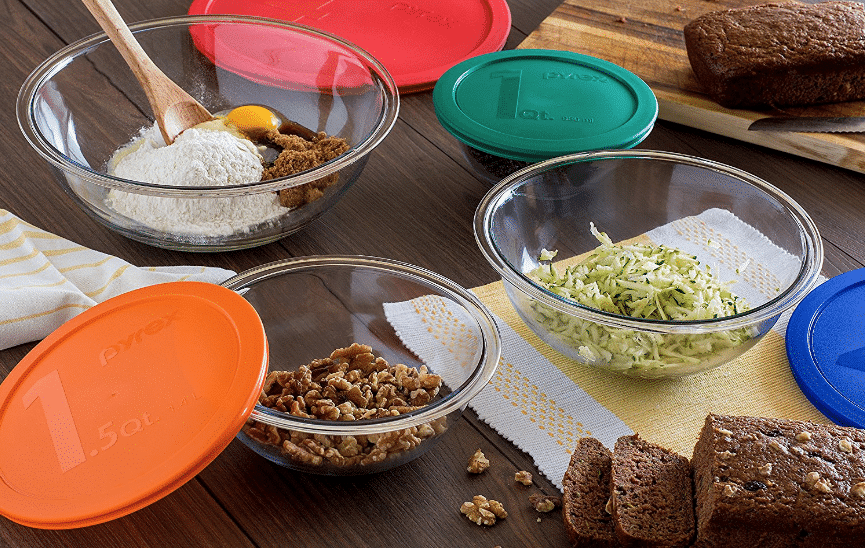8 piece pyrex bowl set