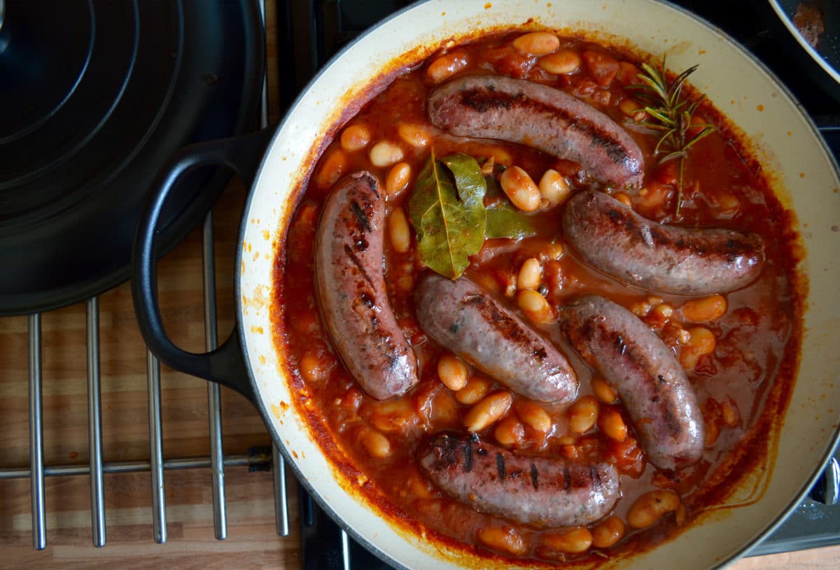 Venison sausage casserole