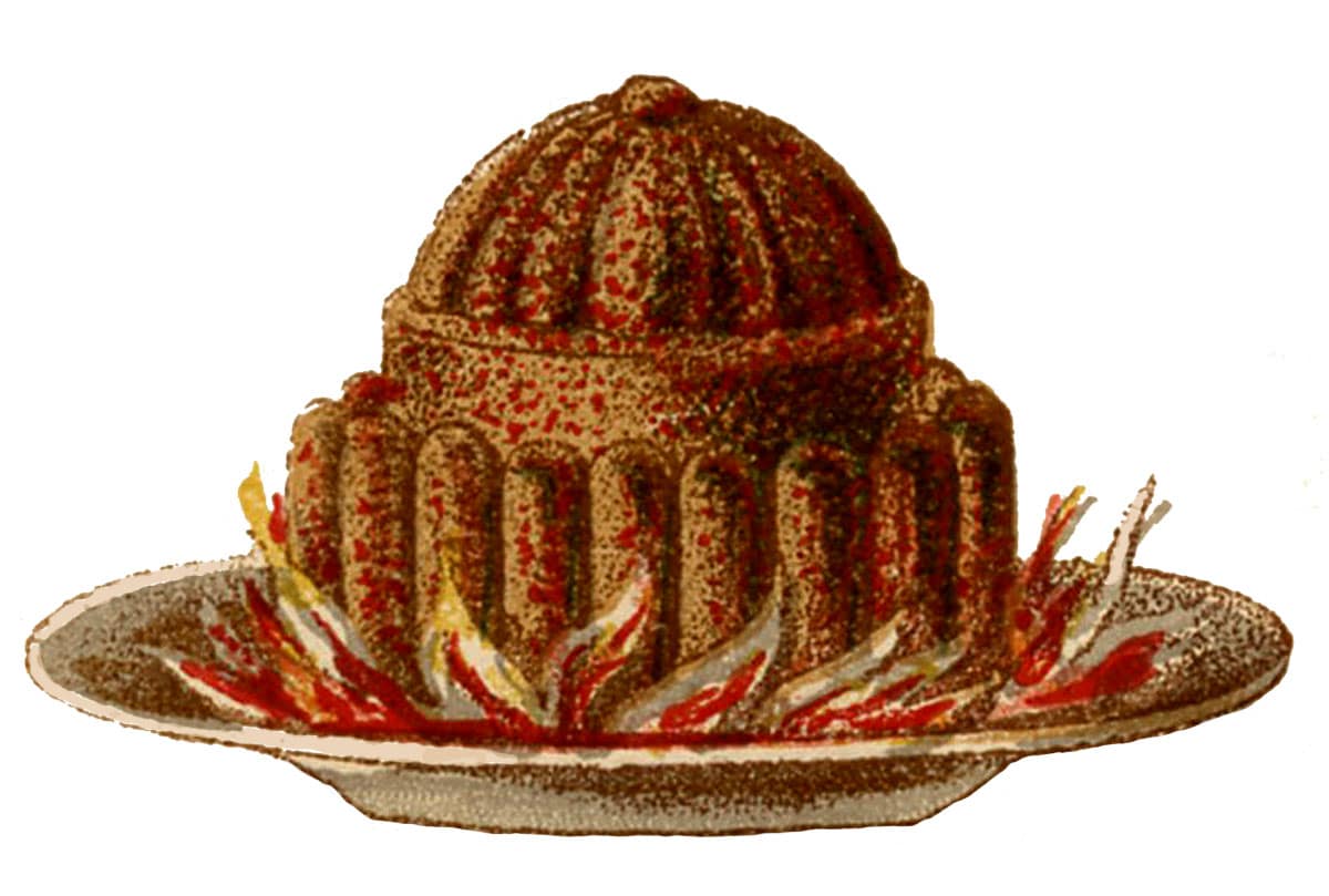 Mrs. Beeton's traditional fruitcake illustration